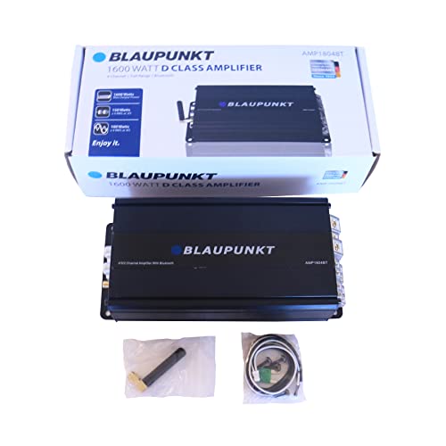 BLAUPUNKT AMP1804BT Car Audio 4-Channel Class D Amplifier 1600W with Bluetooth Full Range Amp. BLAUPUNKT AMP1804BT Car Audio 4-Channel Class D Amplifier 1600W with Bluetooth Full Range Amp.